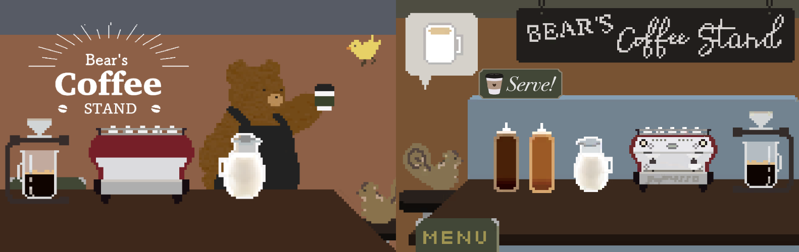 Bear's Coffee Stand Banner